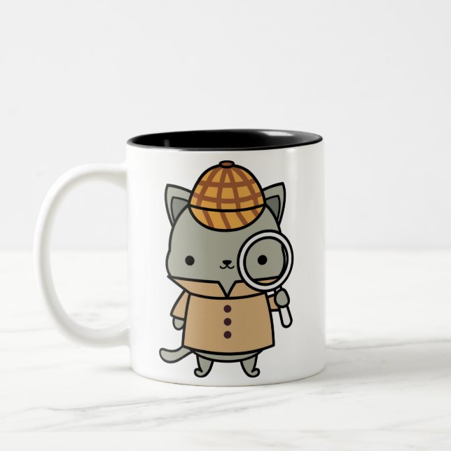 The Cozy Mystery Book Club Purrlock Mug (Left)