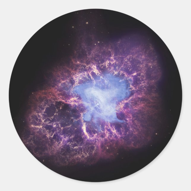 The Crab Nebula Classic Round Sticker (Front)
