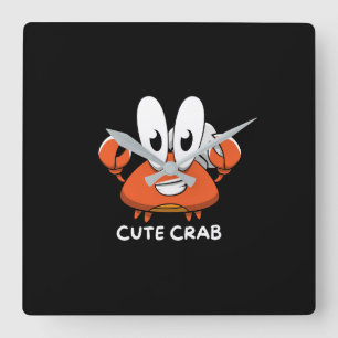 The Crabtastic Cutie. Square Wall Clock