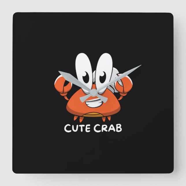  The Crabtastic Cutie. Square Wall Clock (Front)