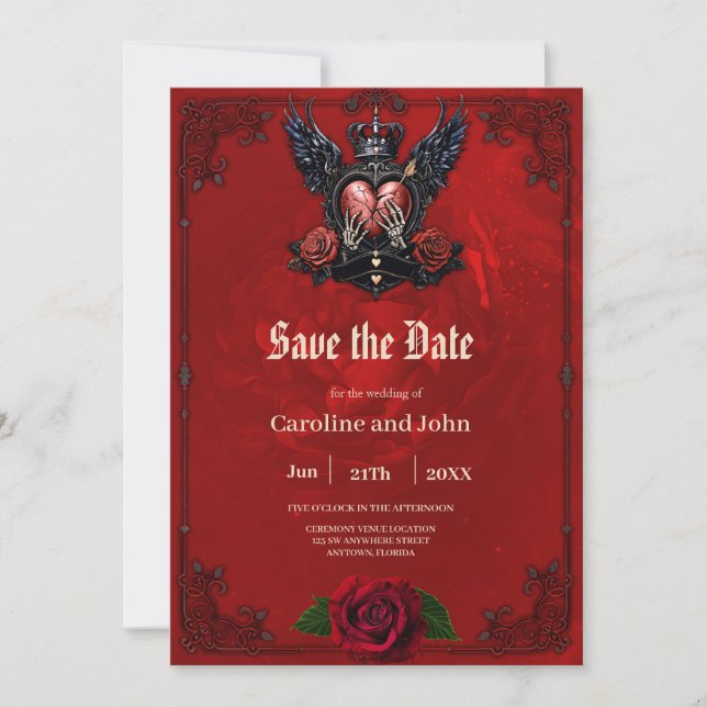 The Cracked Heart: A Gothic Epos. Save The Date (Front)