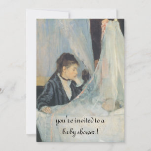 The Cradle by Berthe Morisot, Elegant Baby Shower Invitation