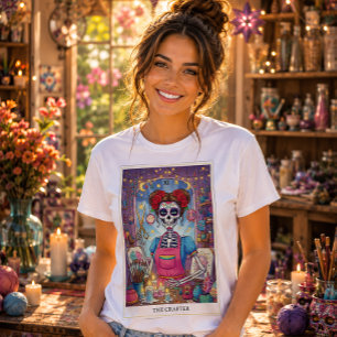 The Crafter Sugar Skull Artist Tarot T-Shirt