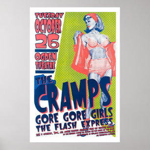 The Cramps Concert Poster Vintage Punk Rock Art