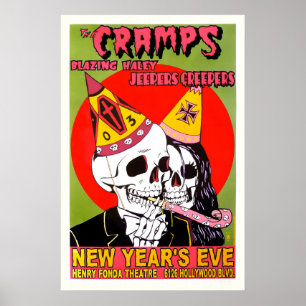 The Cramps REPRODUCTION Gig Poster Matte  Art