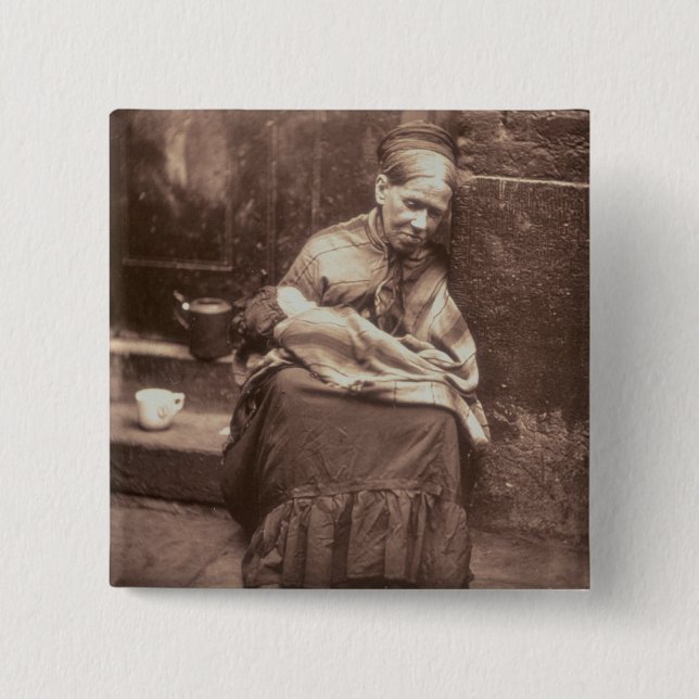 The Crawlers, from 'Street Life in London', 1877-7 15 Cm Square Badge (Front)