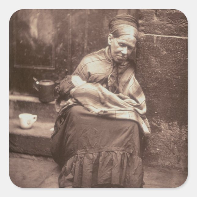 The Crawlers, from 'Street Life in London', 1877-7 Square Sticker (Front)