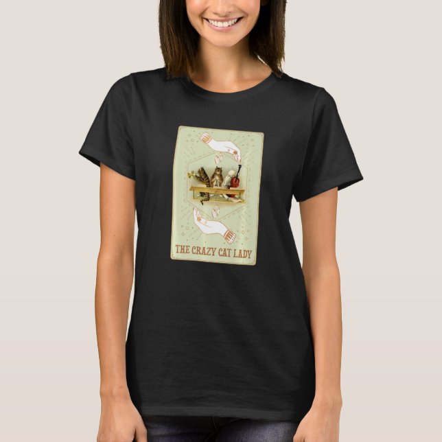 The Crazy Cat Lady Tarot   T-Shirt (Front)