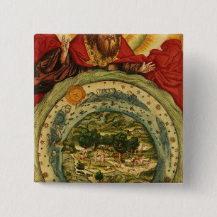 The Creation, from the Luther Bible, c.1530 15 Cm Square Badge