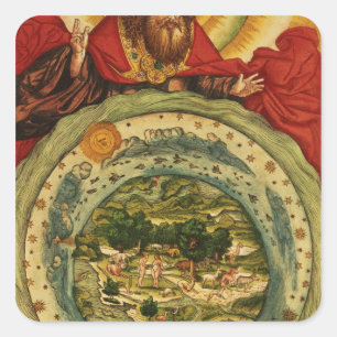 The Creation, from the Luther Bible, c.1530 Square Sticker