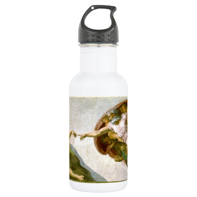 The Creation of Adam by Michelangelo 532 Ml Water Bottle (Front)