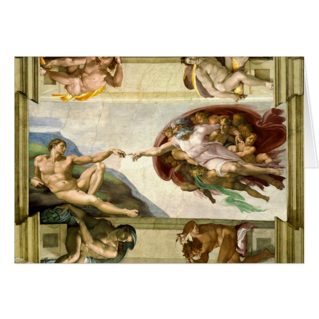 The Creation of Adam by Michelangelo Fine Art (Front Horizontal)