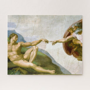 The Creation of Adam by Michelangelo Jigsaw Puzzle