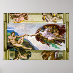 The Creation of Adam by Michelangelo Poster