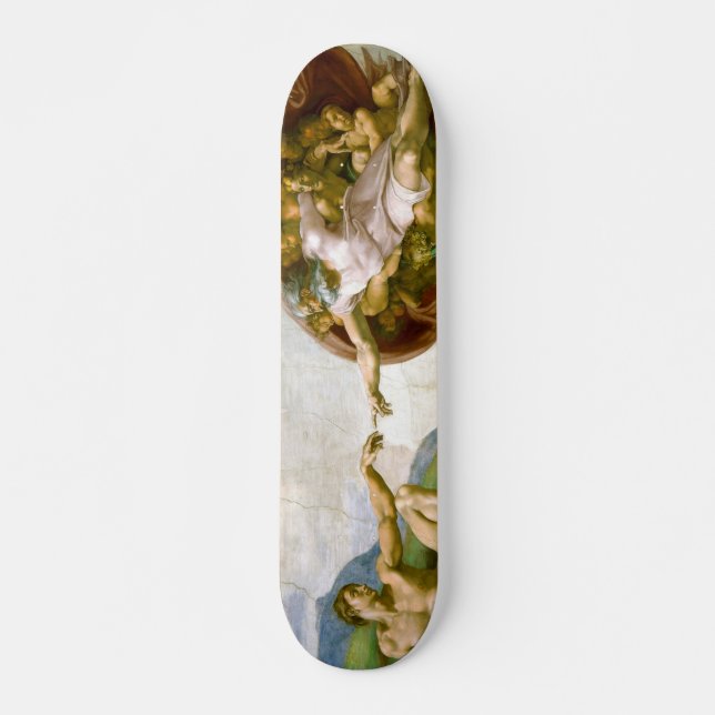 The Creation of Adam by Michelangelo Skateboard (Front)