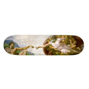 The Creation of Adam by Michelangelo Skateboard