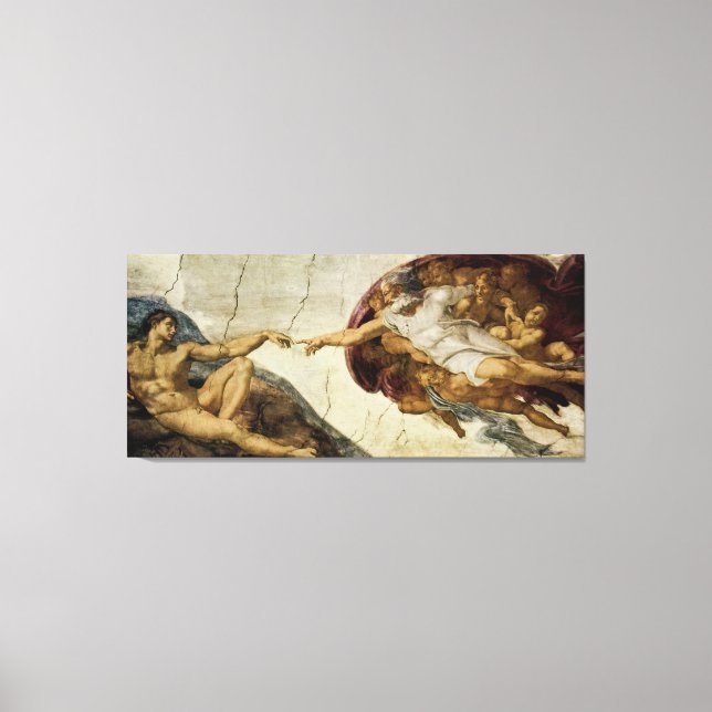 The Creation of Adam Canvas Print (Front)