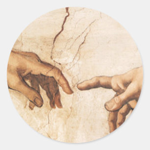 The Creation of Adam Classic Round Sticker