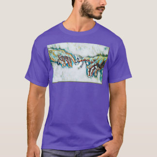 The Creation of Adam Hands Touch Universe Art Ligh T-Shirt