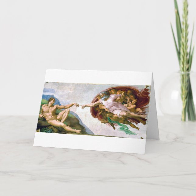 The Creation of Adam, Michelangelo, 1508-1512 Card (Front)