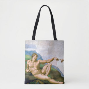 The Creation of Adam, Michelangelo, 1508-1512 Tote Bag