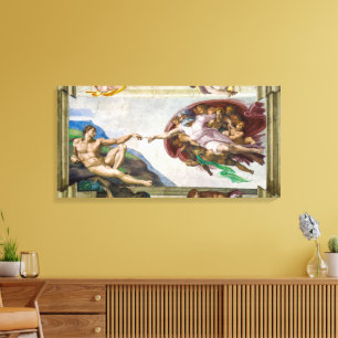 The Creation of Adam Michelangelo Canvas Print