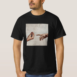 The Creation of Adam - Michelangelo - Italian Hand T-Shirt