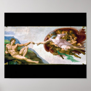 The Creation of Adam, Michelangelo Poster