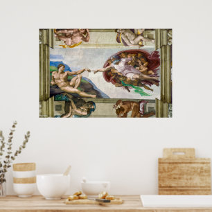 The Creation of Adam   Michelangelo   Poster