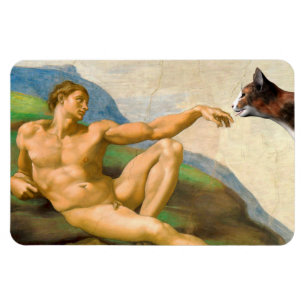 The Creation Of Adam Parody Magnet