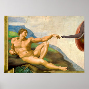 The Creation Of Adam Parody Poster