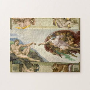 The Creation of Adam, Sistine Chapel, Michelangelo Jigsaw Puzzle