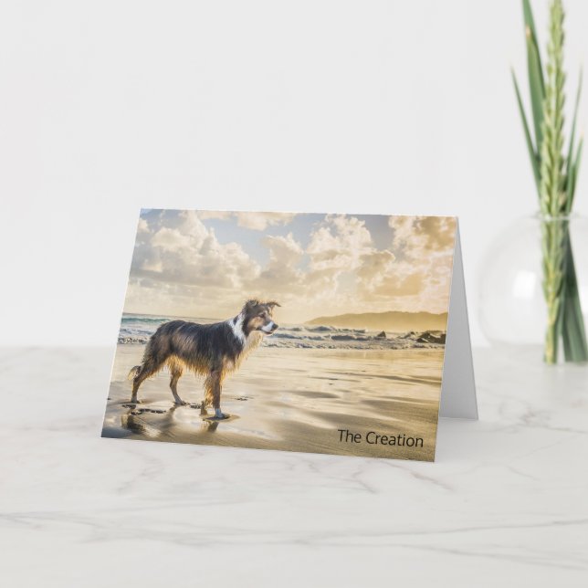 The Creation of Life and Dog Poem Card (Front)