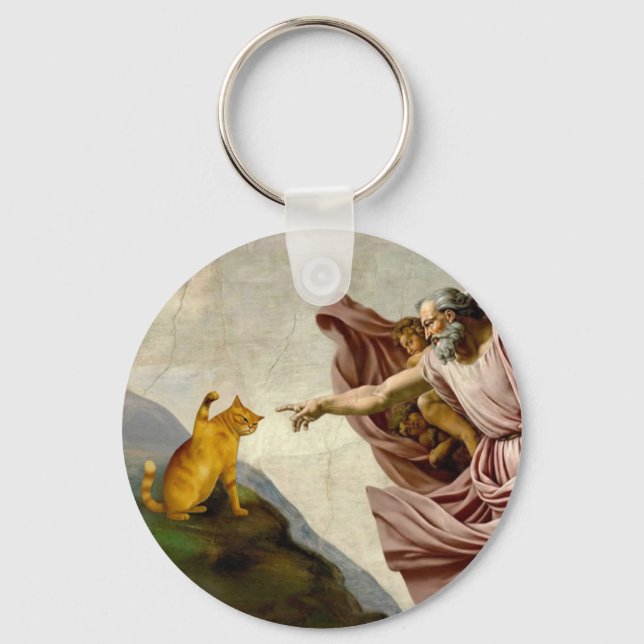 The Creation of Purrfection Key Ring (Front)