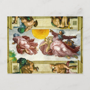 The Creation of the Sun by Michelangelo Postcard
