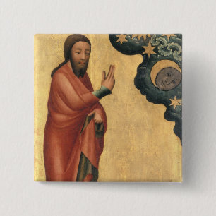 The Creation of the Sun, Moon and stars 15 Cm Square Badge