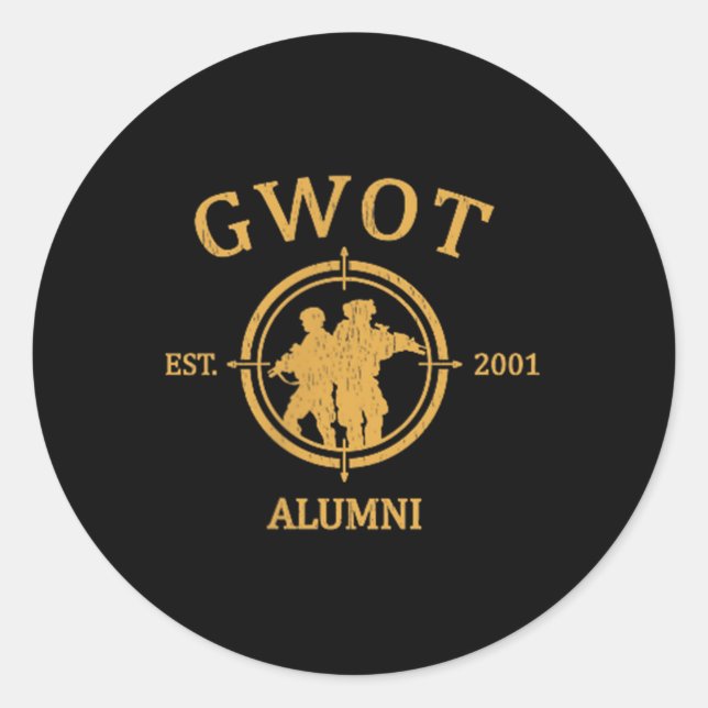 The Creative Armoury Gwot Global War On Terrorism  Classic Round Sticker (Front)