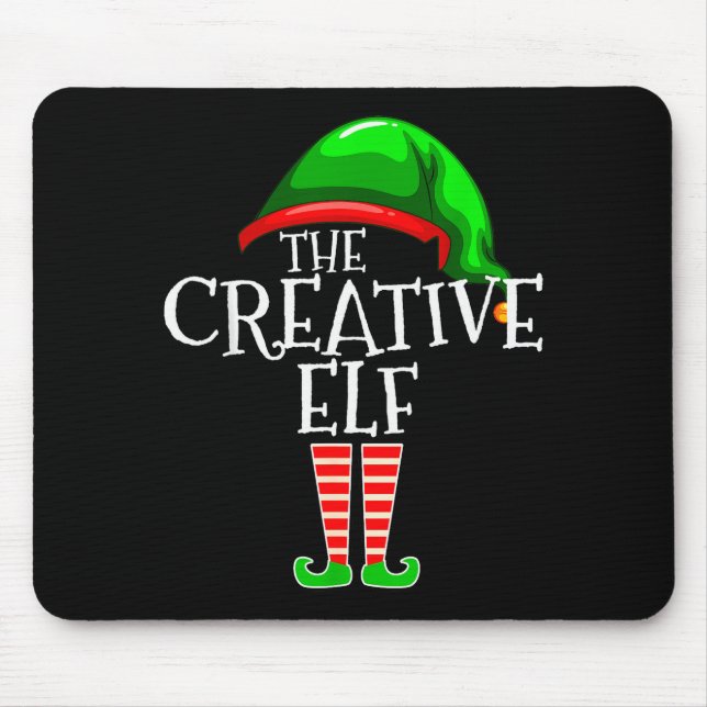 The Creative Elf Family Matching Group Christmas  Mouse Mat (Front)