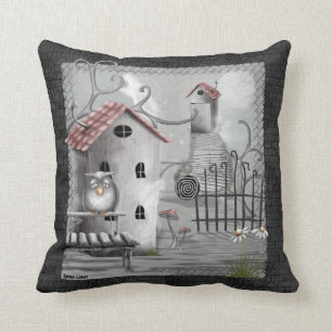 The Creek Gothic Folk Art Cushion