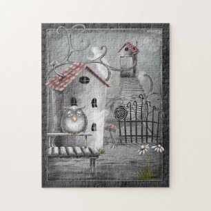 The Creek Gothic Folk Art Jigsaw Puzzle