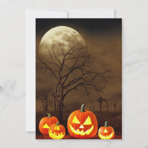 The Creepy Graveyard Halloween Bash Party Invitation