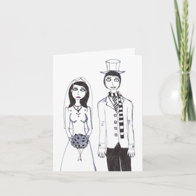 The Creepy Wedding rsvp Invitation (Front)