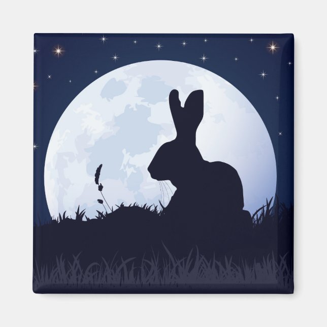 THE CREGGAN WHITE HARE MAGNET (Front)