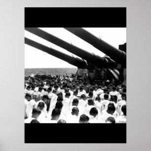 The crew of the USS SOUTH DAKOTA stands_War Image Poster