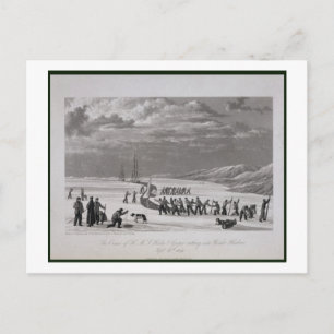 The Crews of H.M.S. Hecla & Griper cutting into Wi Postcard