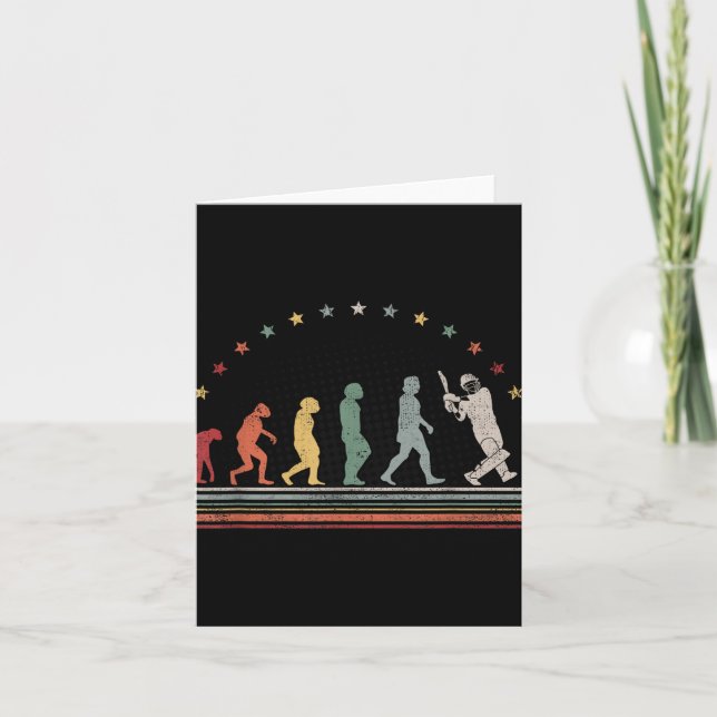 The Cricket Evolution Retro Cricketer Men Cricket  Card (Front)