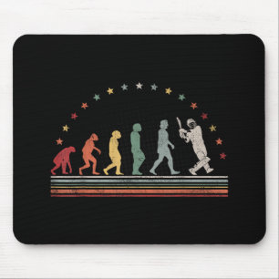 The Cricket Evolution Retro Cricketer Men Cricket Mouse Mat