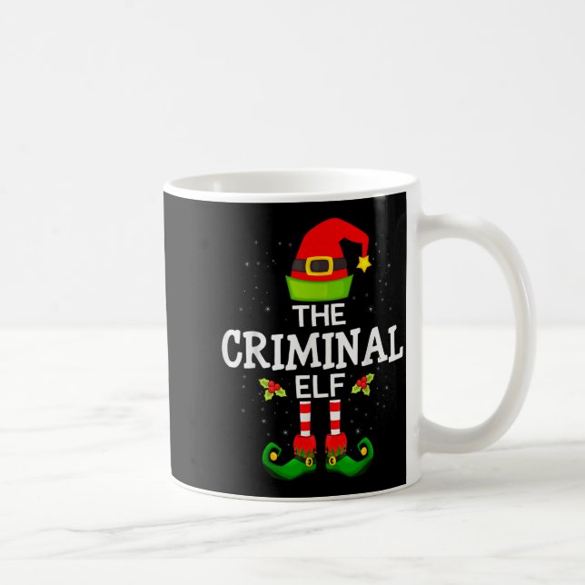The Criminal Elf Christmas Family Matching Pajama  Coffee Mug (Right)