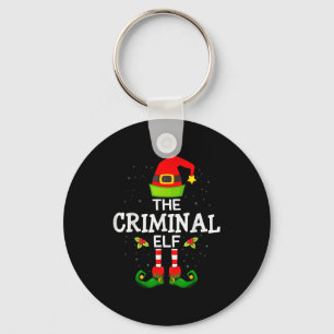 The Criminal Elf Christmas Family Matching Pajama  Key Ring