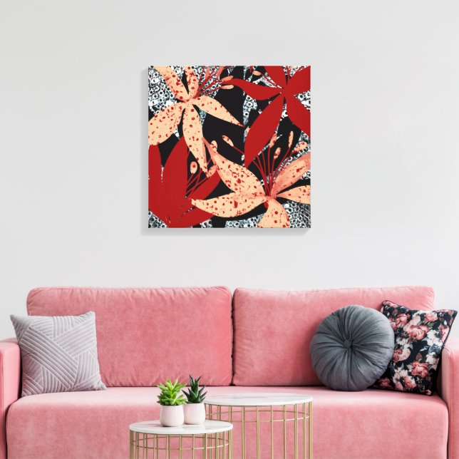 The Crimson Canopy Art Print by Beachside Designs  (Insitu(LivingRoom))